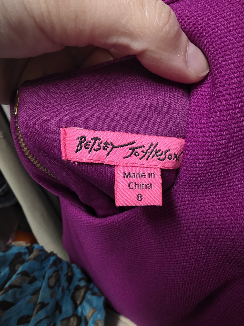 Betsey Johnson Fit Flare Bright Magenta Textured Dress - Size 8 - Picture 4 of 5